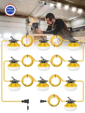 Ip65 Hyperlite Ar02 100ft 10 Bulb String Lights Climbing Hooks Waterproof Linkable