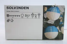 304.221.26 Ikea 304.221.07 Solvinden 12 Solar Led String Lights Blue White Globe Lanterns