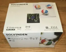 304.221.31 Ikea Multicolor Beach Ball String Lights Solvinden Solar Powered Outdoor Led Set