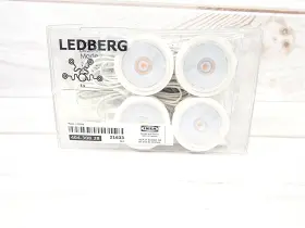 404.308.28 Ikea Ledberg String Lights White 4 Leds 21633 New In Box