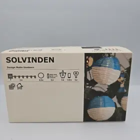 604.219.41 Ikea Solvinden Solar String Light With 12 Led Lights Blue/white Indoor/outdoor
