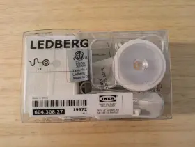 604.308.27 Ikea Ledberg String Spotlight 11 Feet 5 Inches Long White New In Box