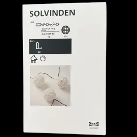 705.706.00 Ikea Solvinden White Led String Light With 12 Lights. Battery Operated