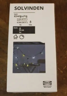 Aa-2349902-1 Ikea Solvinden Led Outdoor 12 Multicolor Light String Christmas Colors