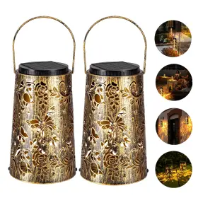 Hd128 Impcenst Hanging Solar Lights Butterfly Waterproof Decorate Outdoor Gar