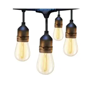 Itopfox 445045773732 48 Ft. Outdoor String Lights With Vintage Shatterproof Bulbs And Grade Weatherpr