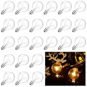 Hqrg40-110251 Jaiyi E 25 Pack 120v 5w Incandescent G40 Replacement Bulbs For Indoor