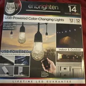 Jasco 030878504362 Enbrighten Color Select 12-ft Usb Led String Lights By Jasco 030878504362 Enbrighten Color Select 12-ft Usb Led String Lights By