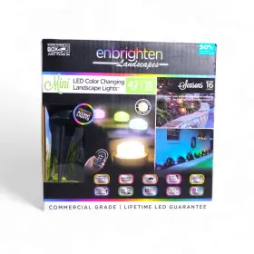 Jasco 030878560603 Enbrighten Landscapes Mini Led Outdoor Lights 42 Feet -15 16 Multicolored