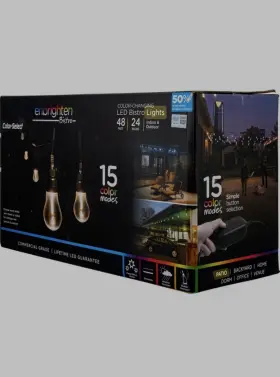 57030-1 Jasco Enbrighten 48 Bistro String Lights 24 Color Changing Led Globe Bulbs 15 Modes 57030-1 Jasco Enbrighten 48 Bistro String Lights 24 Color Changing Led Globe Bulbs 15 Modes