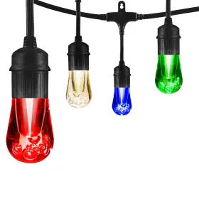 85792 Jasco Enbrighten Vibe Wi-fi Color Changing Vintage String Lights Edison Alexa Google