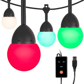 48372 Jasco Products Company Llc Enbrighten Usb-powered Cafe String Lights 24ft 24 Led Color Changing Indoor