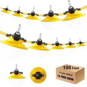 H5-4s Jc-lgl 100ft Construction String Light 130w 16000lm 5000k Industrial Grade Led Stri