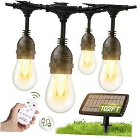 Dc3v Jcd Dc3v/110 170mm 102ft 96 6 Solar String Lights Outdoor Waterproof With Usb 6ft 32 Sockets