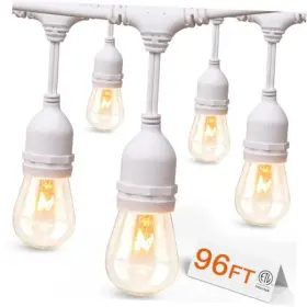 Jcd Jcd-dl/e17/30 96ft 48ft 2 Outdoor String Lights White Commercial Grade Weatherproof
