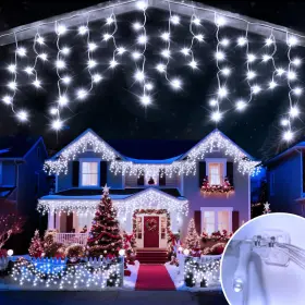 B0fnc31bw1 Jdgjyds 98ft 900 Led Outdoor Icicle Christmas Lights Plug-in 8 Modes