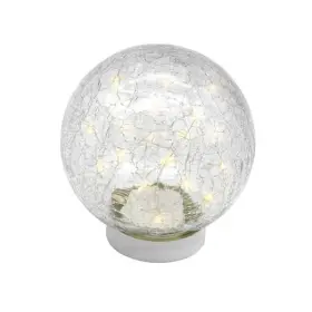 63101 Jh Specialties Battery Operated Clear Crackle Glass Globe Light With Fairy String Lights