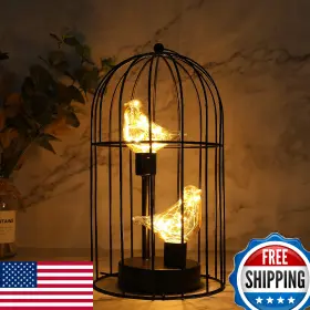 B0d4ltdrf8 Jhy Design 12 Inch H Birdcage Decorative Lamp Cordless Battery Operated Table