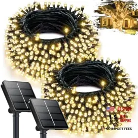 Green120led-warm2pack Jianhuayanghai 2pack 240led Solar String Lights Outdoor Waterproof 2pk Warm White