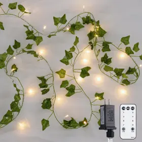 B0d4tscv26 Jmexsuss 100 Led Vines With Lights Plug In 33ft Remote Waterproof Ivy Fairy