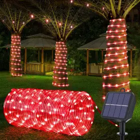 B0f66wls2f Jnaurb 66ft 200 Led Solar Rope String Lights 8 Modes Waterproof For Outdoor Decor