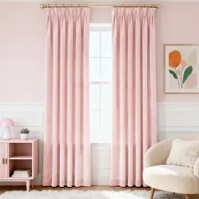 B0fvxfcxn5 Jolilight Pinch Pleated Baby Pink Velvet Curtains 84 Inch Length 2 Panel Set For Living Ro