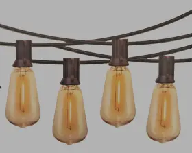 Journeyman 810147695386 Led Outdoor String Lights 50ft Patio Edison Bulb For Home Rv Camping New