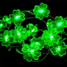 B08n9qbcxl Kaisnova St. Patricks Day Shamrocks Led String Lights Decor Ip64 Remote Timer