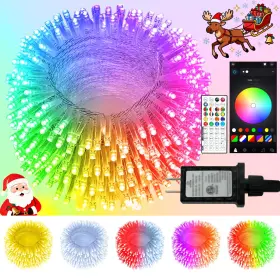 B0fft1mcrk Kaq 2025 New 51ft 120led Smart Color Changing Christmas String Lights Outdoor App