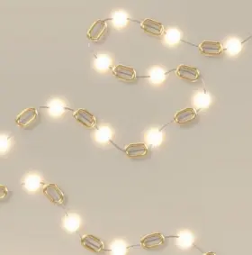 Kate Spade New York 689720618773 Pearl And Gold Oval Led 10ft String Lights Indoor Or Outdoor 25