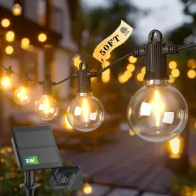 Kawaya 744759079008 Outdoor String Lights Led Patio Light Shatterproof Edison Globe Bulbs