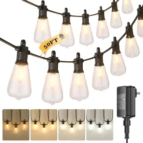B0dql4pnjh Kawaya Outdoor String Lights For Patio - St38 Outside Ip64 Waterproof Hanging Li