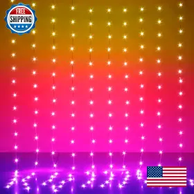 B0c3dflh35 Kepstars 10ft X 300 Led Rgb Color Changing Curtain Fairy String Lights