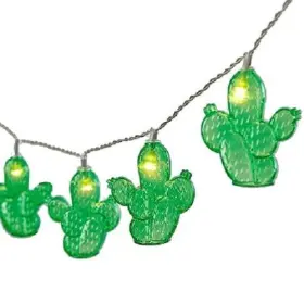 160939 Kirklands Green Cactus Patio String Lights 10 Count 65 Inch Long Plastic Battery Operated New