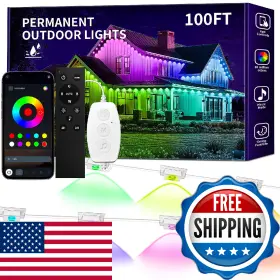 B0fn7x3k66 Ksipze 100ft Permanent Outdoor Lights Waterproof Ip67 Smart Rgb Ic Eaves Led Li