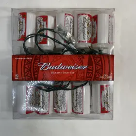 Kurt Adler 086131066597 Budweiser Ul 10-light Vintage Can Light Set