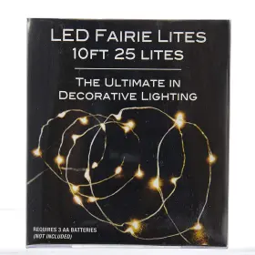 H1336ww Kurt Adler Battery Operated Ultra Thin Warm Fairie String Lights White