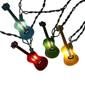 Ul1855 Kurt Adler Multicolored Acoustic Guitar Christmas Party String Lights Set Of 10 New Ul1855 Kurt Adler Multicolored Acoustic Guitar Christmas Party String Lights Set Of 10 New