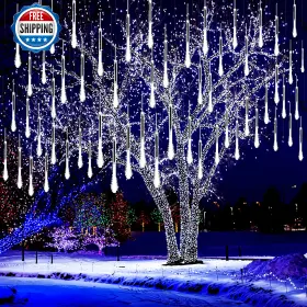B088h8q8kz Kwaiffeo 8-tube Led Meteor Shower Christmas Lights Outdoor Snow Falling Raindro