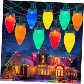 C-033 Kwang Ta Electric Co Ltd 5-50/1f/c-033 C9 Christmas Lights Outdoor 50feet Vintage 50ft 50led Multicolor