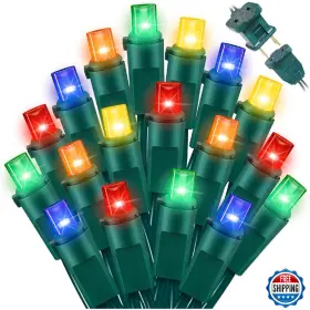 B0d5ycj2mk Lamphome 150led Multi-color Christmas Mini String Lights Waterproof Green Wire