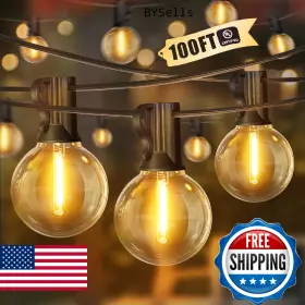 B0f6stjxp6 Lamphome Led Outdoor String Light 100 Feet Patio Lights With 50 2 Edison Shatte