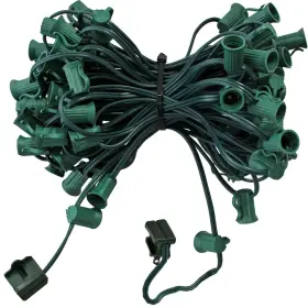 Lee Display 810106899428 75ft Patio Lighting String Green Cord 100 9in Spacing Sockets Male Female Plugs