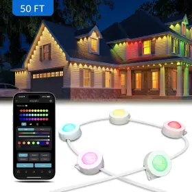 E1-90-wmus Lepro E1 Ai Permanent Outdoor Led String Lights 150ft Smart Rgb Ic Color