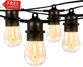 Gy-c-150.6-u-s45 Lepro S14 Outdoor String Lights 50ft Hanging Patio With 15 Shatterproof L