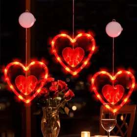 B0cnw2vvkm Lhylds Valentines Day Window Lights Decorations With Timer 3pack Lighted Red Heart Lig