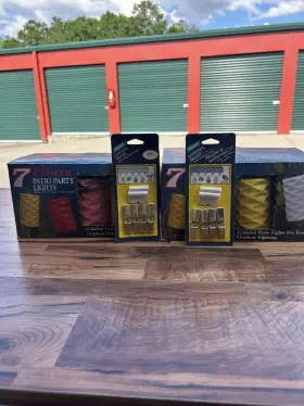 Lidco 089542003076 Lot Vintage Riviera Party Patio Blow Mold String Lights Pink Green Yellow