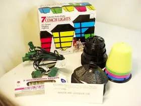 Lidco 089542010401 Nos Vtg Coach Light String Lanterns Colorful Patioi Tiki Rv Set Of 7 New