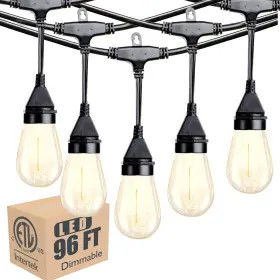 B09qktc33f  Lightdot 96ft 2x48ft Outdoor Led Patio Lights Etl Listed String With Shatterpr