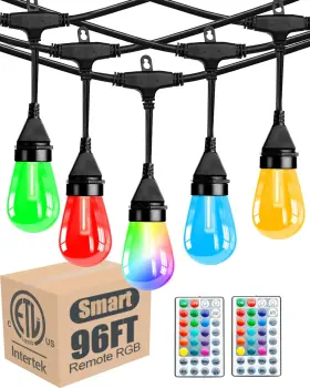Gypc-i-96n Lightdot 96ft Outdoor Led Patio Lights String With Shatterproof Edis